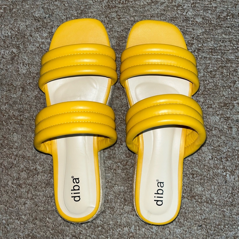Diba Espadrilles Sandals Yellow Women’s size 8.5